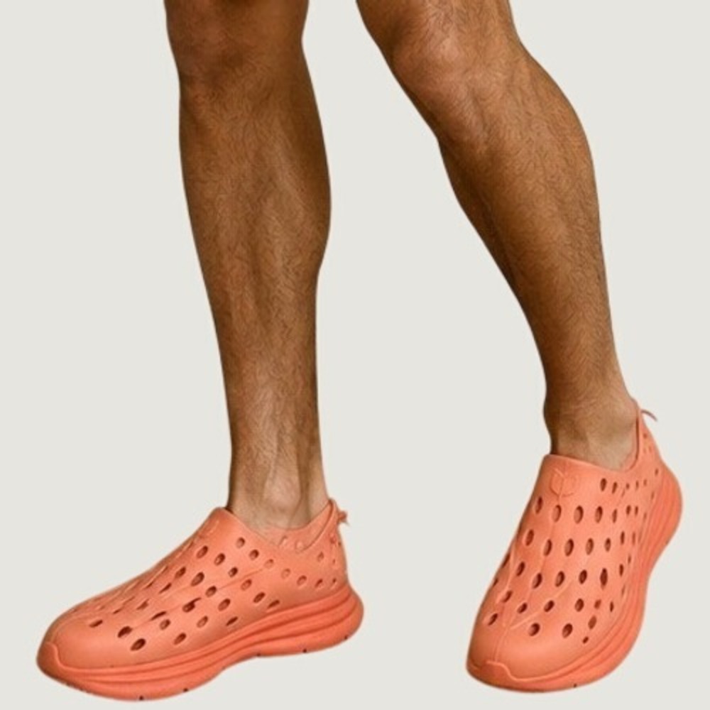 Kane Revive Active Recovery Slip On Shoes Mens 12 Coral Orange Perforated Eco